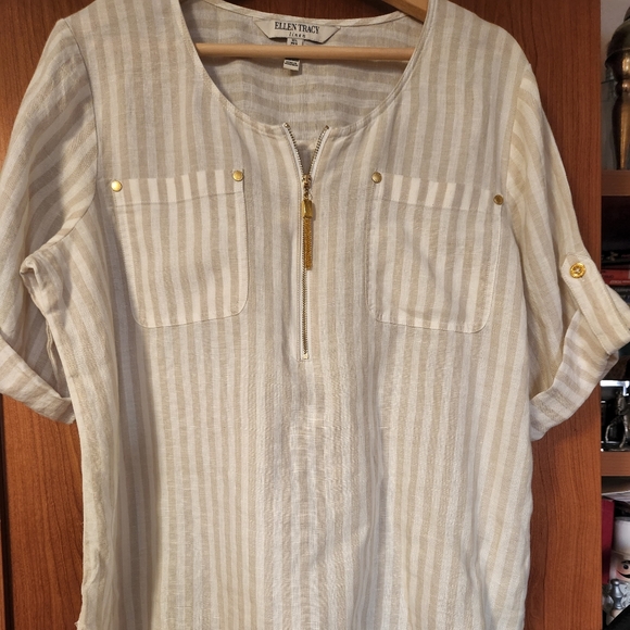 Ellen Tracy Tops - Ellen Tracy linen tunic shirt